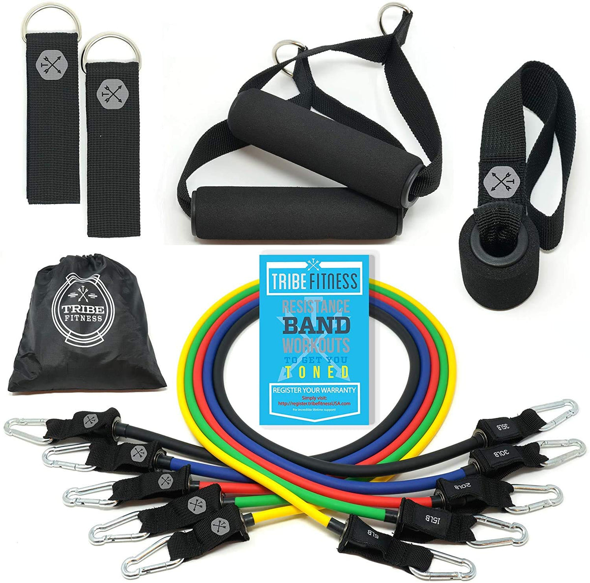 Resistance Bands Set for Strength Training & Physical Therapy