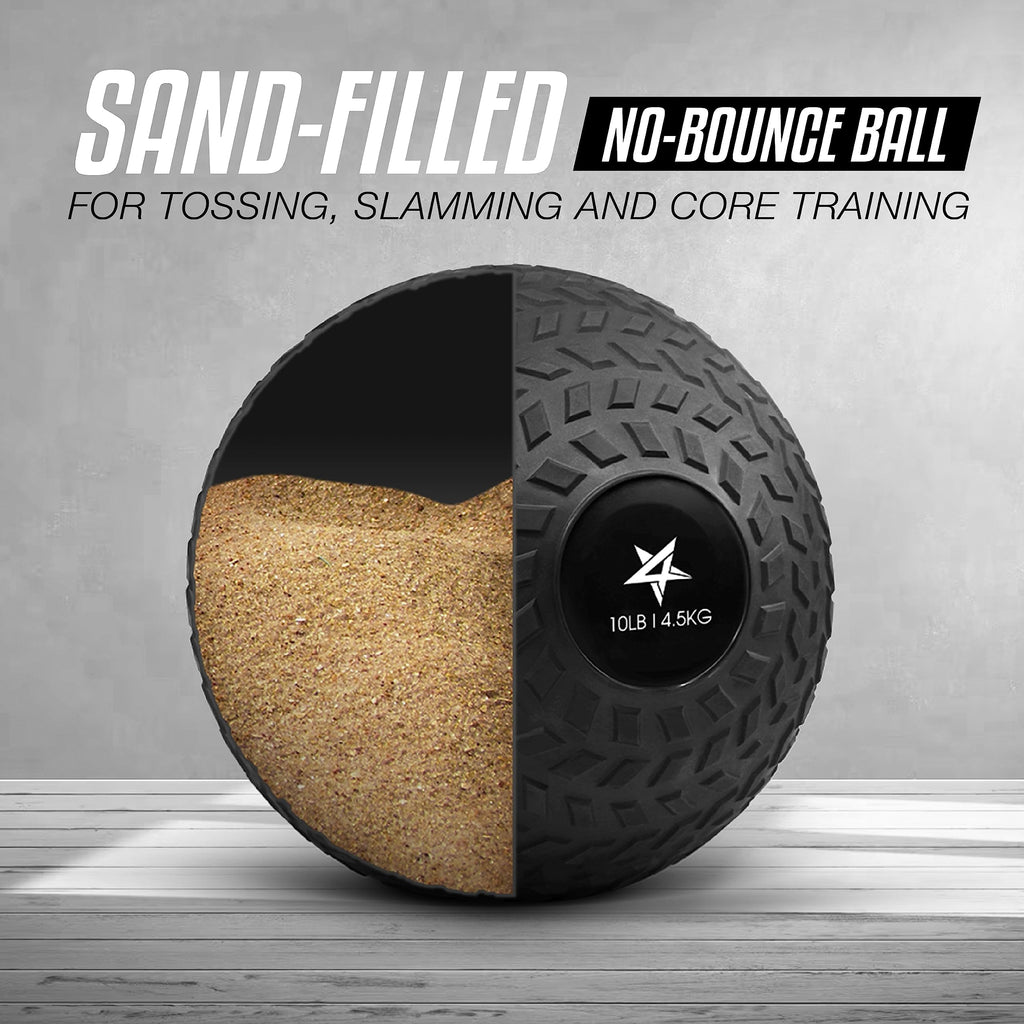 Yes4All Upgraded Fitness Slam Ball Triangle for Exercise, Strength, Power Workout, Multiple Weight Options Weighted Ball