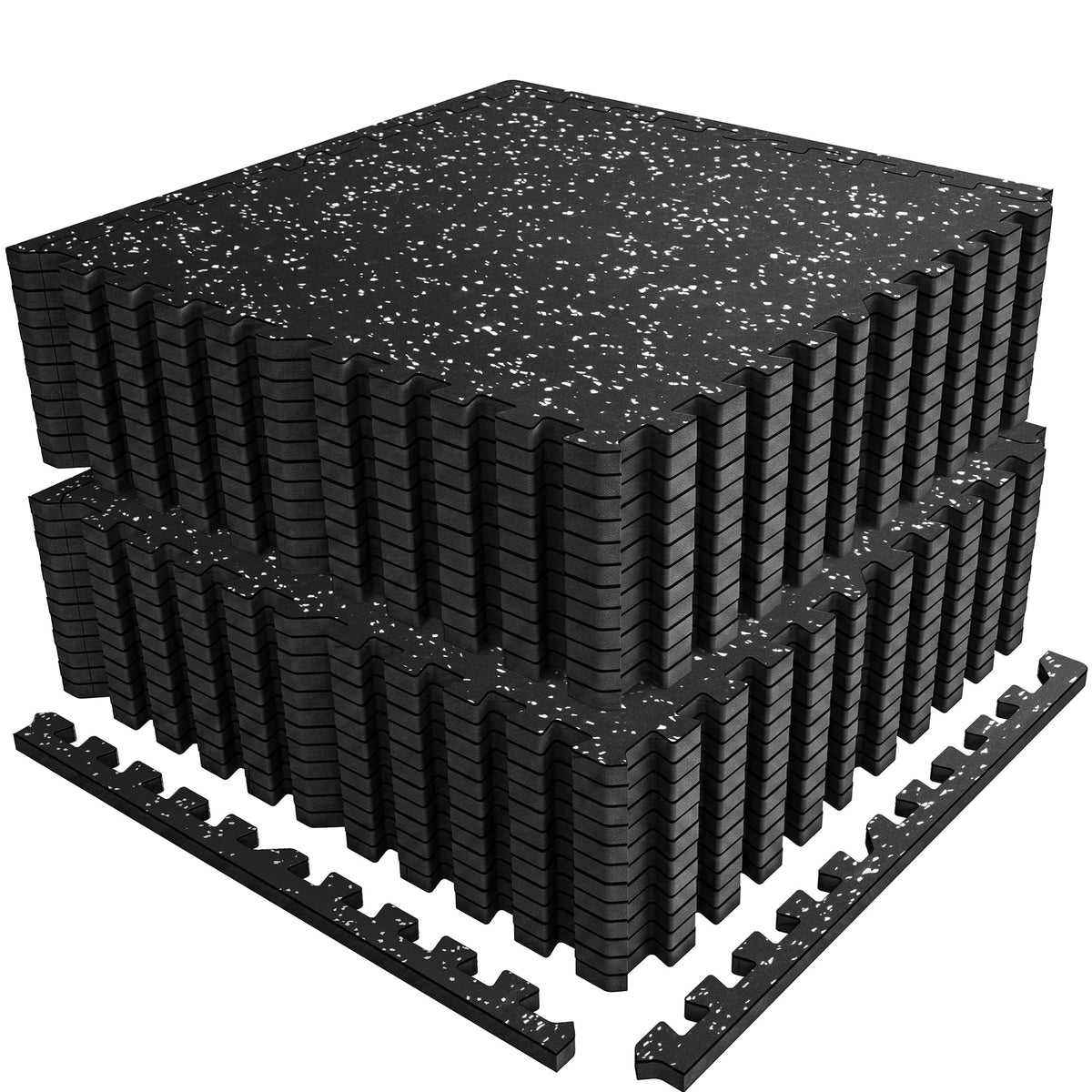 PRAISUN 0.56-Inch Heavy-Duty Rubber-Top Gym Mats