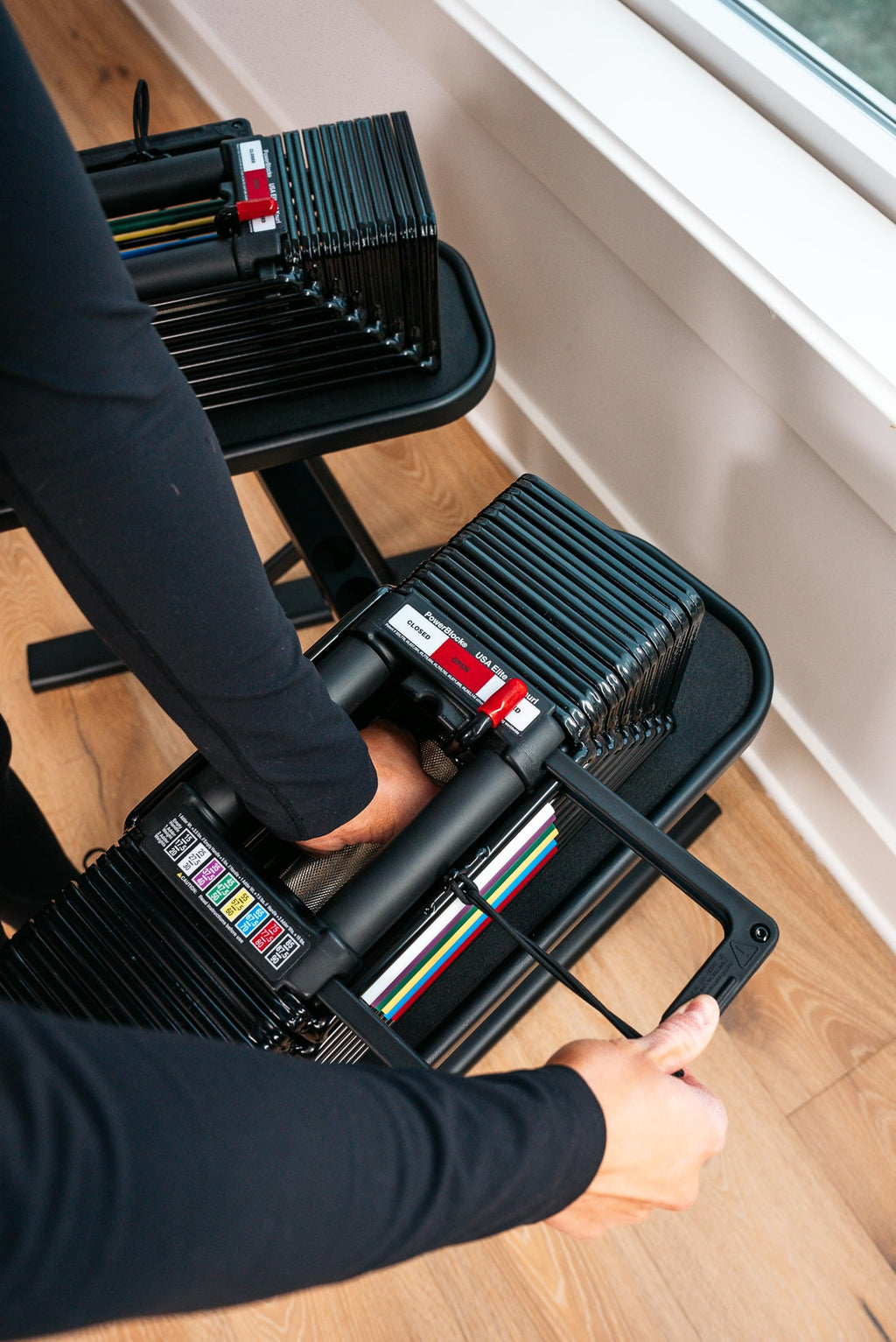 PowerBlock Elite USA 90 Pound Adjustable Dumbbells, Sold in Pairs, 5-90 lb.