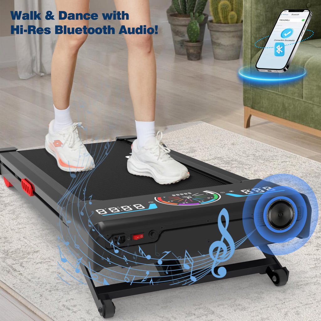 Walking Pad Treadmill 12% Auto Incline, Under Desk Treadmill