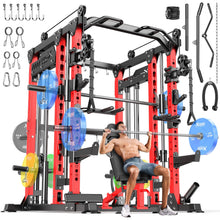Multi-Function Smith Machine Power Cage with Cable Crossover