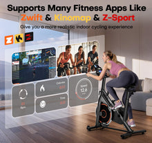 Magnetic Stationary Exercise Bike with App & 350 lb Capacity