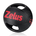 ZELUS Medicine Ball with Dual Grip| 10/20 lbs Exercise Ball |Weight Ball with Handles| Textured Grip Exercise Ball |Strength Training| Core Workouts