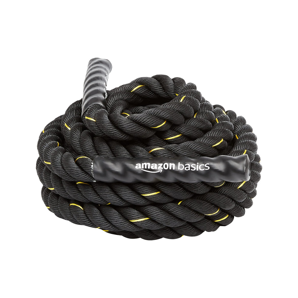 Amazon Basics Battle Rope for Home Gym Workout, Exercise Training Equipment