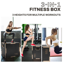 Signature Fitness Non-Slip Wooden Plyo Box for Jump Training