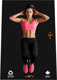 Rubber King Recycled Rubber Exercise Mat for Home Gym Floors