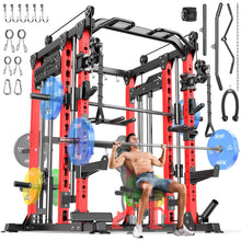 Multi-Function Smith Machine Power Cage with Cable Crossover