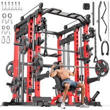 Multi-Function Smith Machine Power Cage with Cable Crossover