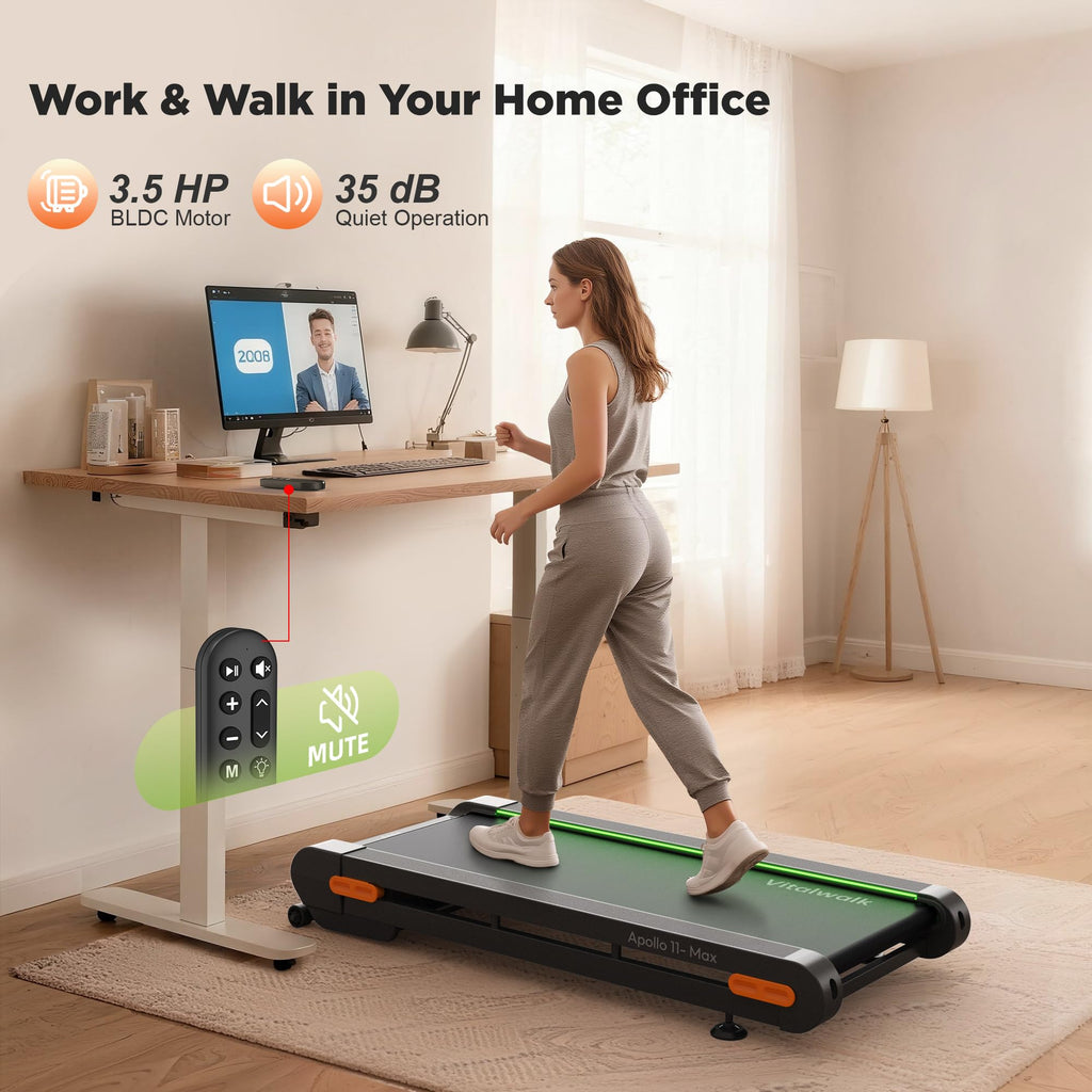 Vitalwalk Walking Pad with Incline 20%/12% Auto Treadmills for Home Small