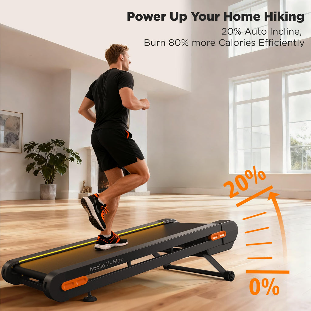 Vitalwalk Walking Pad with Incline 20%/12% Auto Treadmills for Home Small