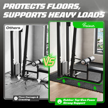 PRAISUN 0.56-Inch Heavy-Duty Rubber-Top Gym Mats