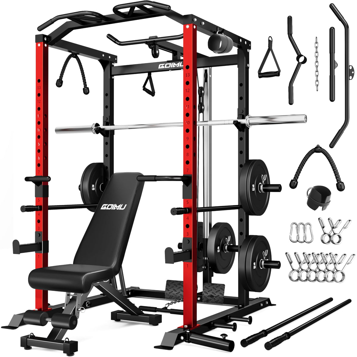 GOIMU C1-V4 Pro Power Cage with LAT Pulldown System