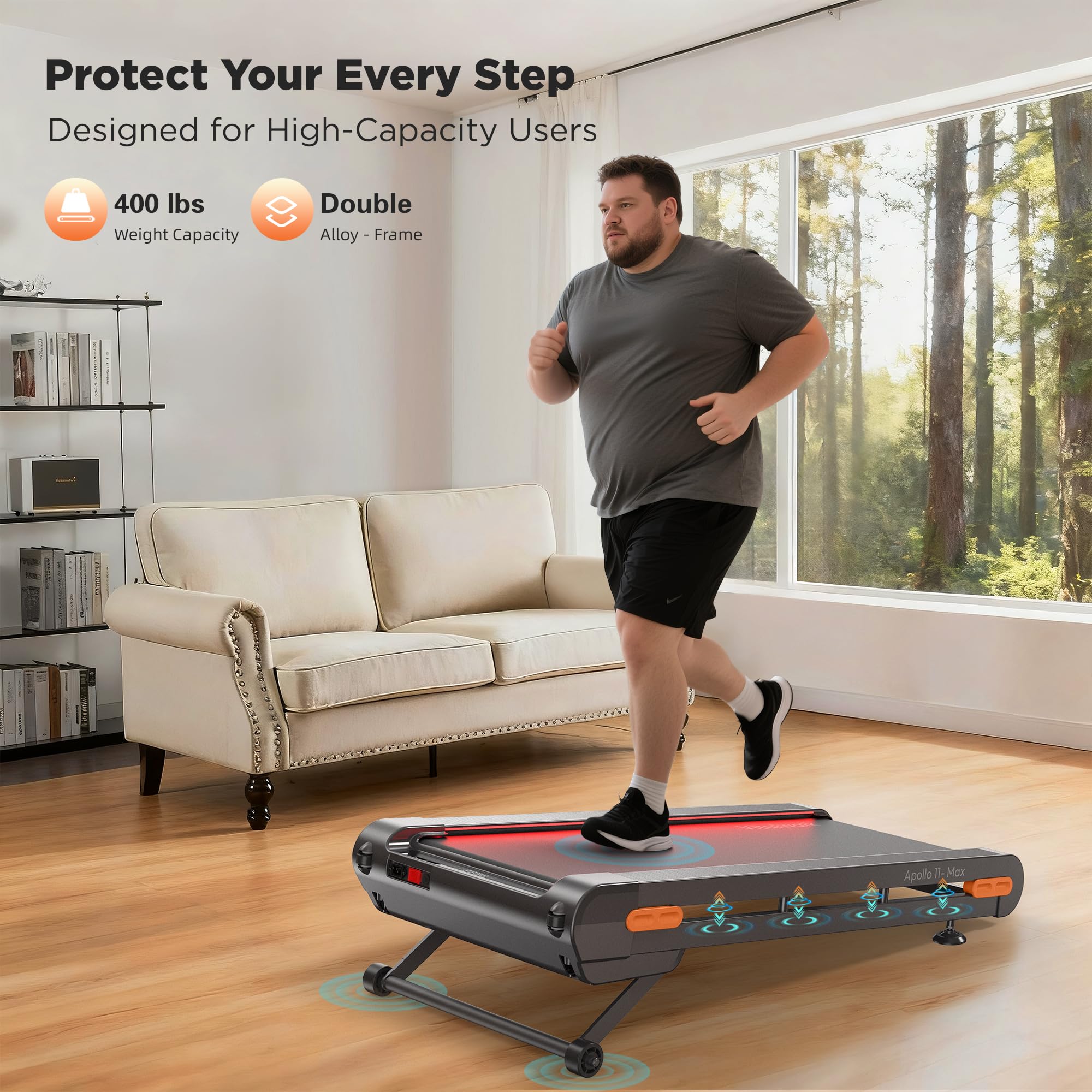 Vitalwalk Walking Pad with Incline 20%/12% Auto Treadmills for Home Small
