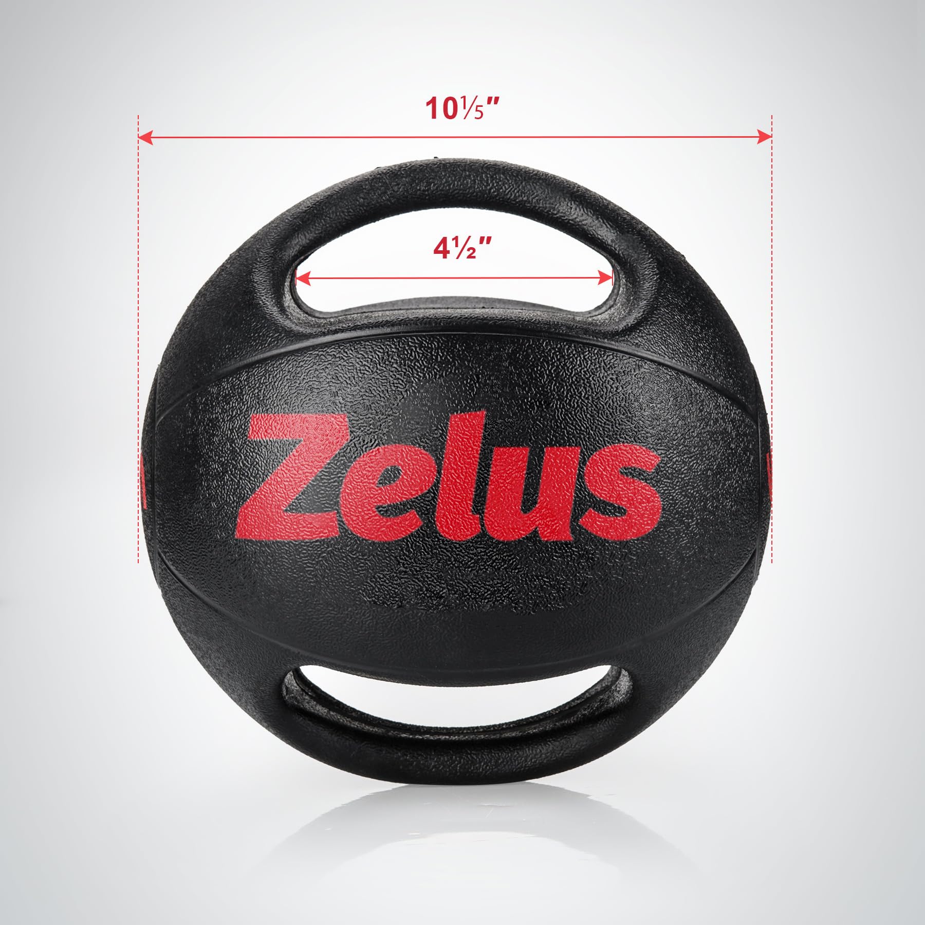 ZELUS Medicine Ball with Dual Grip| 10/20 lbs Exercise Ball |Weight Ball with Handles| Textured Grip Exercise Ball |Strength Training| Core Workouts
