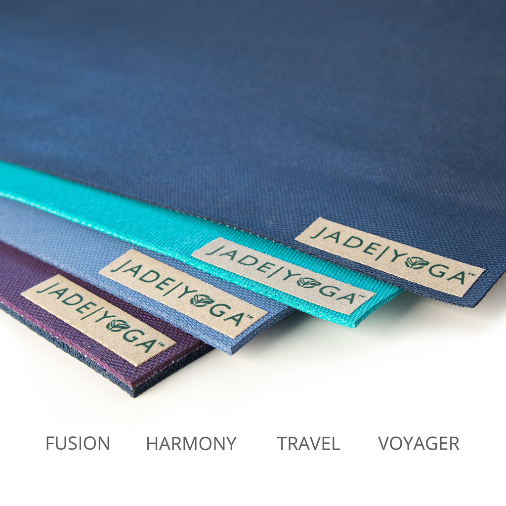 JadeYoga Harmony Yoga Mat - Durable & Thick Gym Fitness Mat, Non-Slip Natural Rubber Yoga Mat - Home Exercise & Stretching Mat, Workout Mat - Yoga, Pilates & Meditation for Women & Men